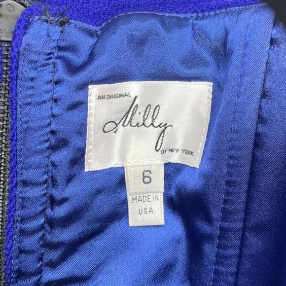 NWT MILLY of New York Clarise Combo Wool Sheath Dress 6 Bustier - Picture 8 of 9